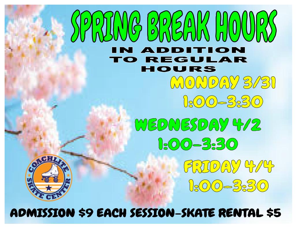 Additional Sprig Break Hours